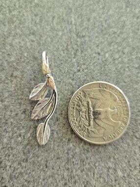 Leaf Pendant Sterling Silver 12K Gold Signed Landstrom's Original Black Hills